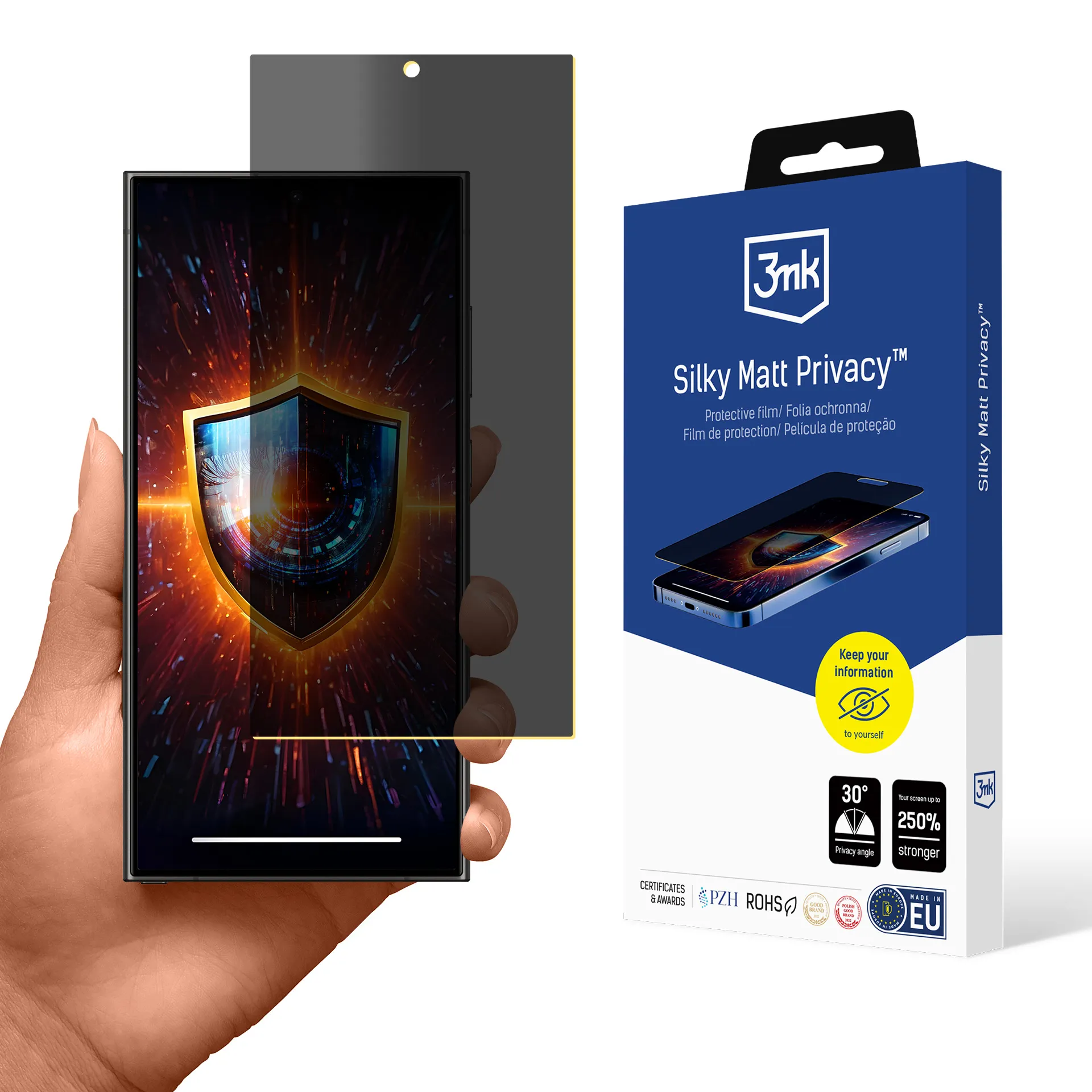 Privacy film for Samsung Galaxy S24 Ultra - 3mk Silky Matt Privacy